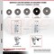 Service Caster 5 Inch Phenolic Wheel Swivel 3/4 Inch Square Stem Caster Set Total Lock Brake SCC-SQTTL20S514-PHS-34-4 - alternate 5